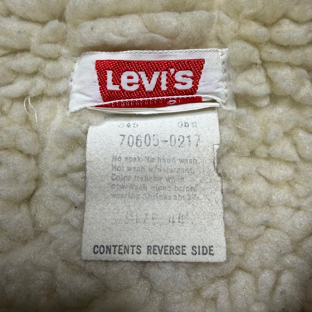 Levi's Denim‎ Jacket Mens L Blue 70605-0217 Sherpa Lined Vintage Trucker Jacket - Picture 8 of 13
